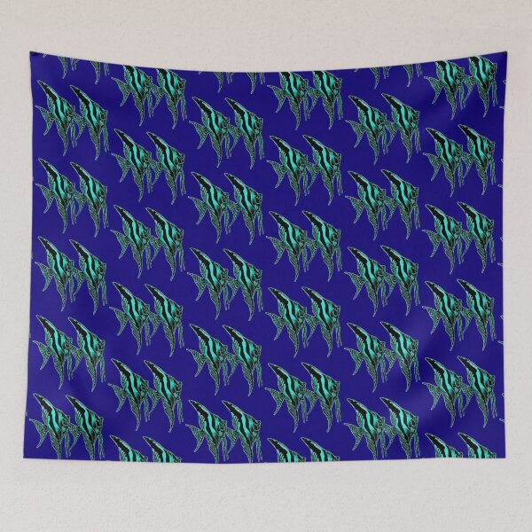Aperçu de l'œuvre Angelfish Scalare Bleu Paire créée et vendue par Nosnah.