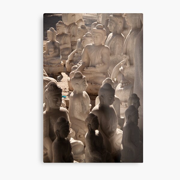 Buddha Shadows Metal Print
