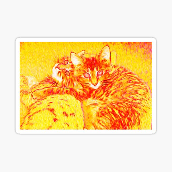 Fire Cats Sticker
