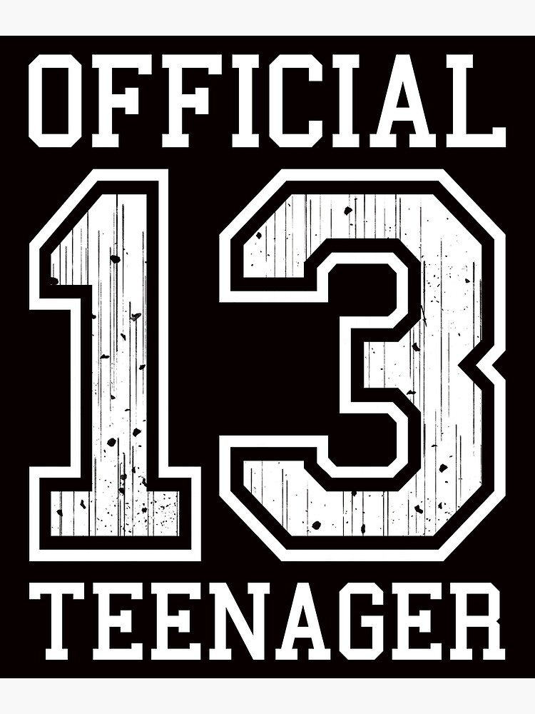 official-teenager-13th-birthday-gift-for-girls-or-boys-13-photographic-print-for-sale-by