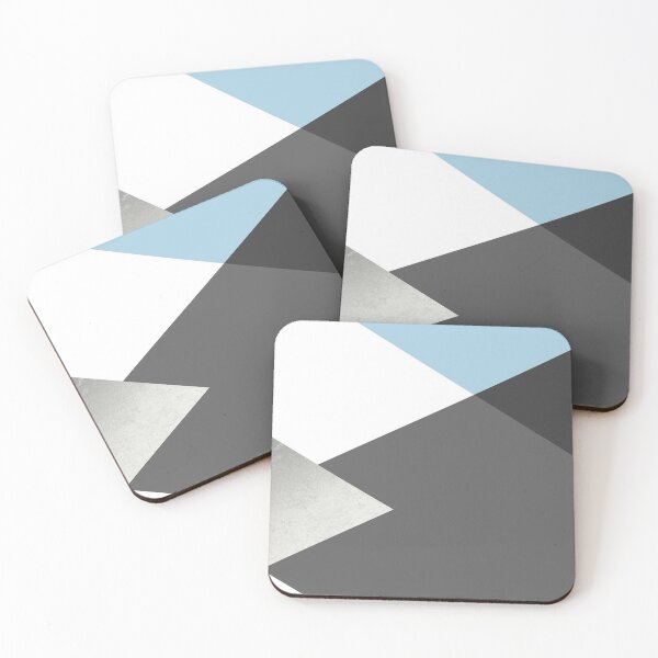 Item preview, blue and black geometric pillow designed and sold by laurencarroll.