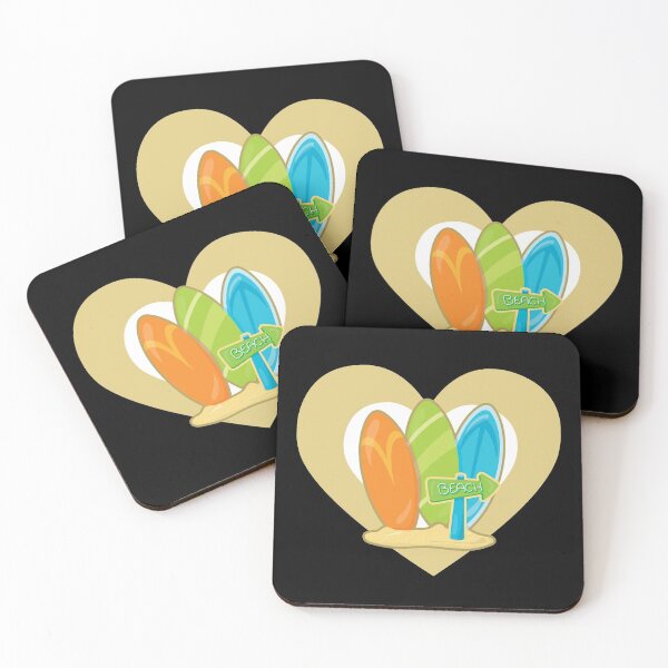 Item preview, Cute Surfboard Heart for Beach Lovers designed and sold by eternallygifted.