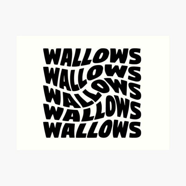 black wallows swirl design Art Print