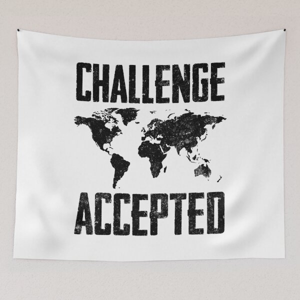 Item preview, Challenge Accepted Map | Travel World Traveler Gifts & Map designed and sold by findgreatshirts.