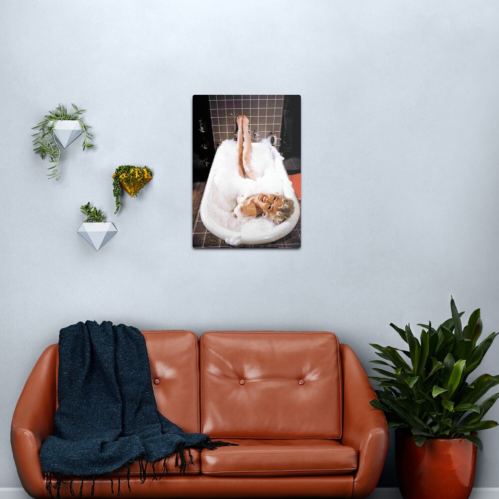 Marilyn Monroe takes a Bubble Bath Metal Print