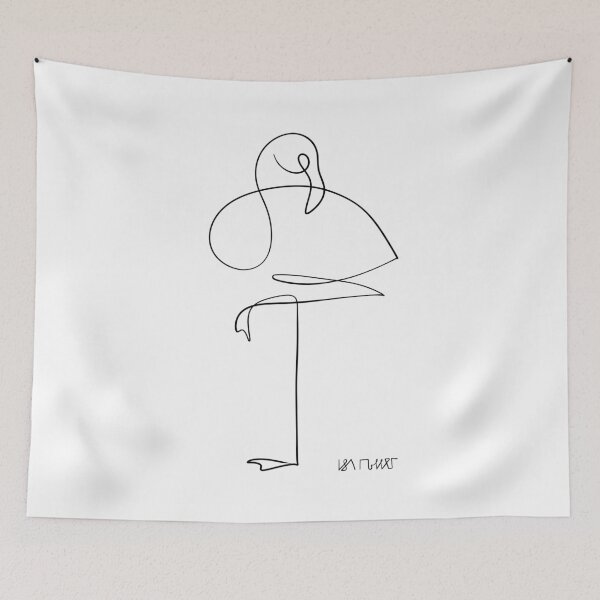Item preview, Flamingo One Line Art - Black & White designed and sold by Isa-Miller.
