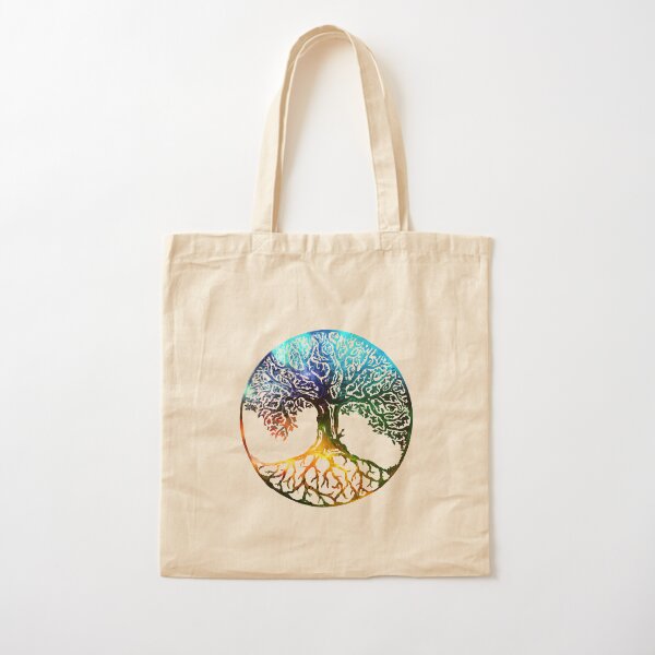 Cotton Tote Shopping Bag Tree of Life Design