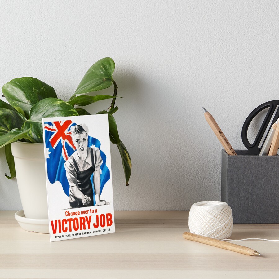 Vintage World War 2 Change Over To A Victory Job Poster 1941 1944 Art 