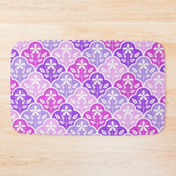 Item preview, Flower ornament ogee pattern in pink and purple designed and sold by HannaPaulina.