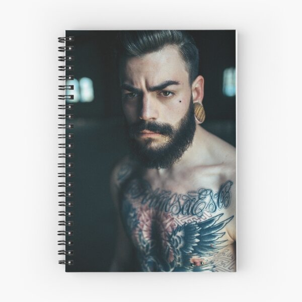 Item preview, Beard Tattoo Male Portrait designed and sold by Martin  Slotta.