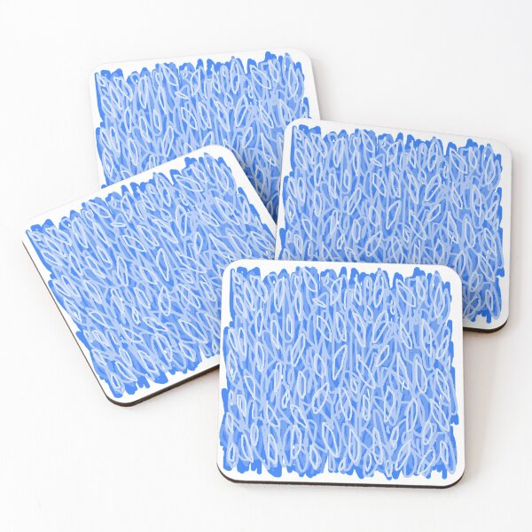 Item preview, Blue Scrub, Leaf Pattern. designed and sold by DeStract.