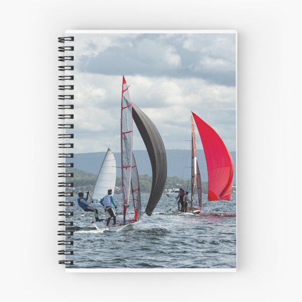 Item preview, Children sailing racings sailboats with colourful sails.  designed and sold by sunnypicsoz.