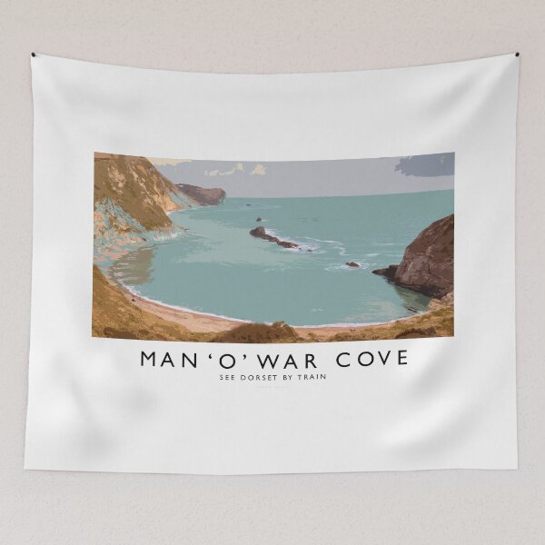 Item preview, Man 'O' War Cove (Railway Poster) designed and sold by andrewroland.