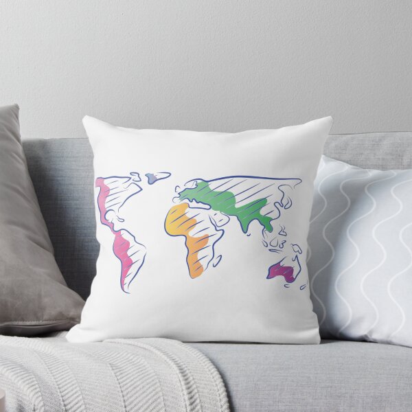 Item preview, Hand drawn World map  outline sketch  designed and sold by mashmosh.
