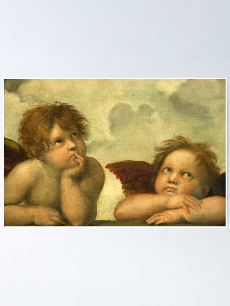Poster Petits Anges Cherubins De Raphael Par Argosdesigns Redbubble