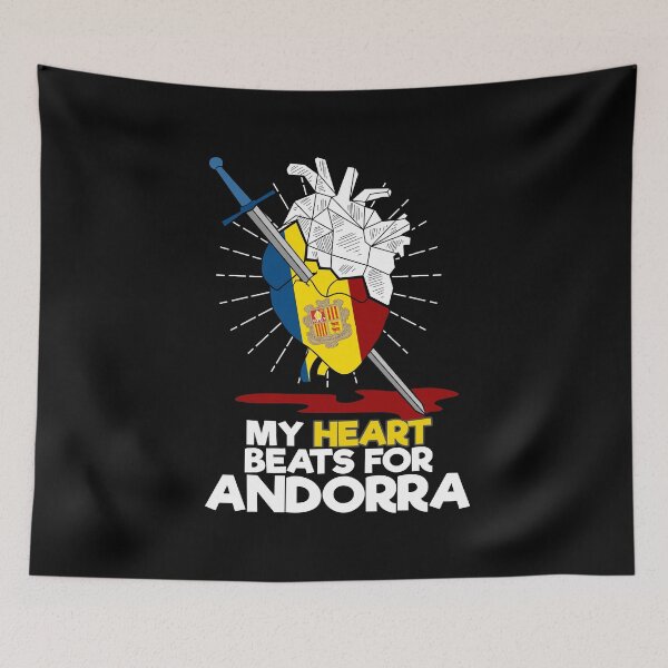 Item preview, Andorra heart lover Andorran flag designed and sold by CORZ.