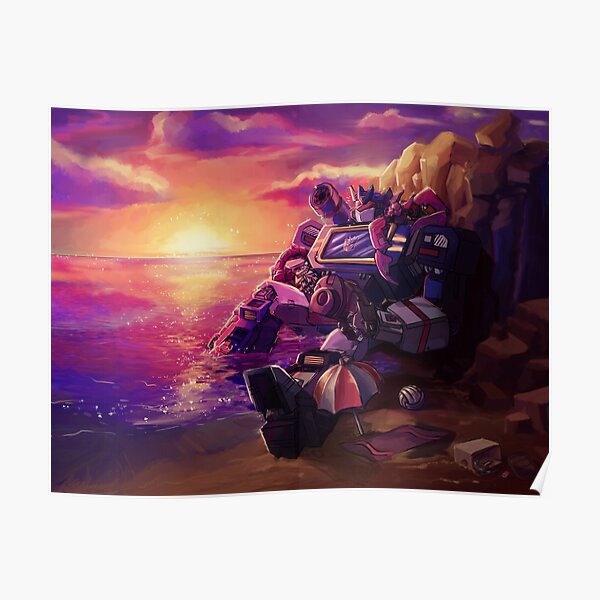 Beach Bot Nap Pile Poster