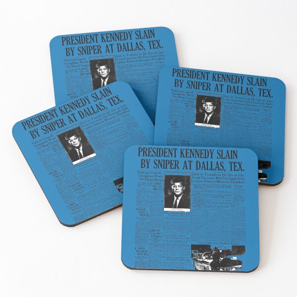 Item preview, Kennedy Assassination Newspaper Headline design  designed and sold by GetItGiftIt.