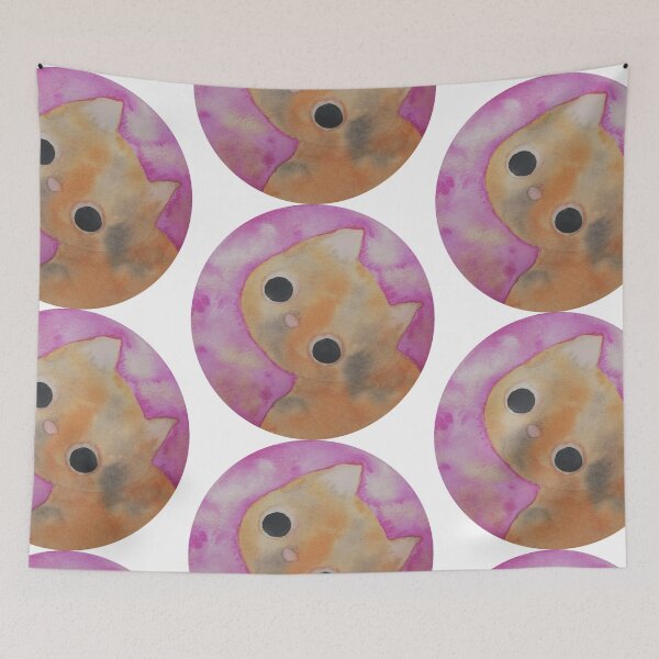 Item preview, Curious Cat with gold splashed twilight sky designed and sold by RosalieReeves.