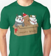 We Bare Bears Xmas Slim Fit T-Shirt