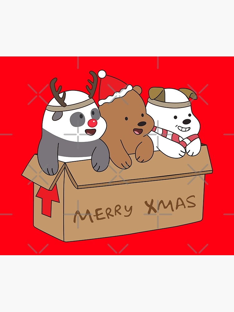we bare bears christmas plush