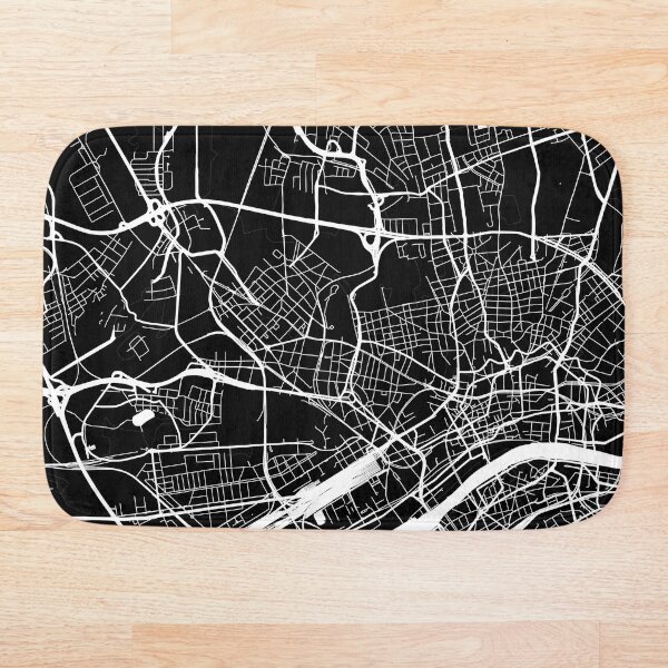 Item preview, Street MAP Frankfurt // Black&White designed and sold by Aleks2018.
