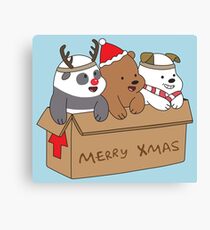 We Bare Bears Xmas Canvas Print