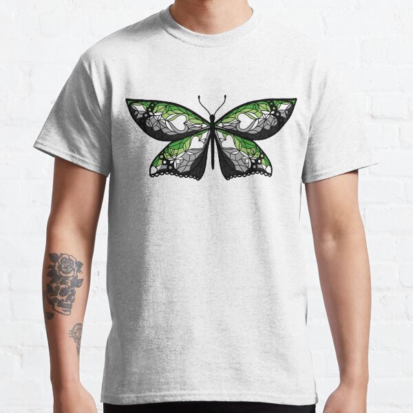 Fly With Pride: Aromantic Flag Butterfly Classic T-Shirt