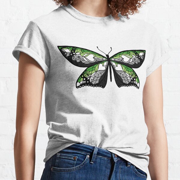 Fly With Pride: Aromantic Flag Butterfly Classic T-Shirt