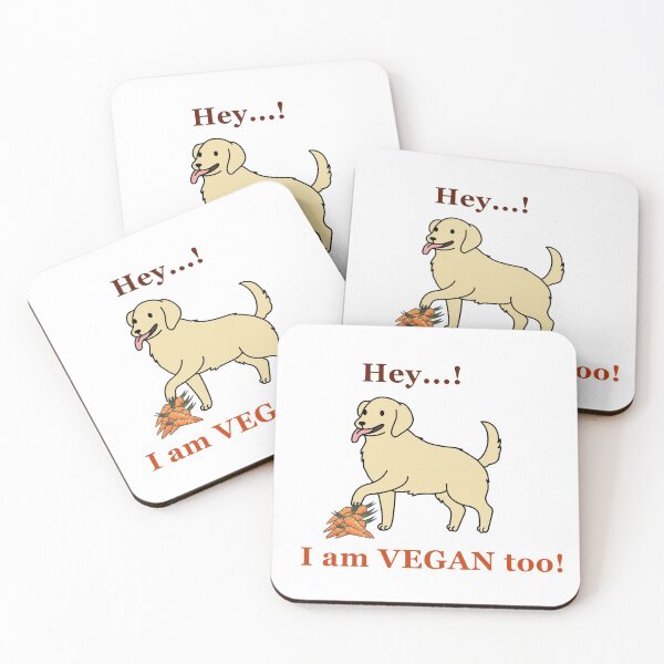 Item preview, Vegan Cute Labrador Saying Hey! I am Vegan too. designed and sold by hcetinuk.