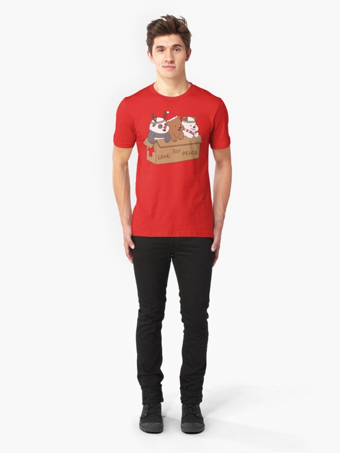 Alternate view of We Bare Bears Love Slim Fit T-Shirt