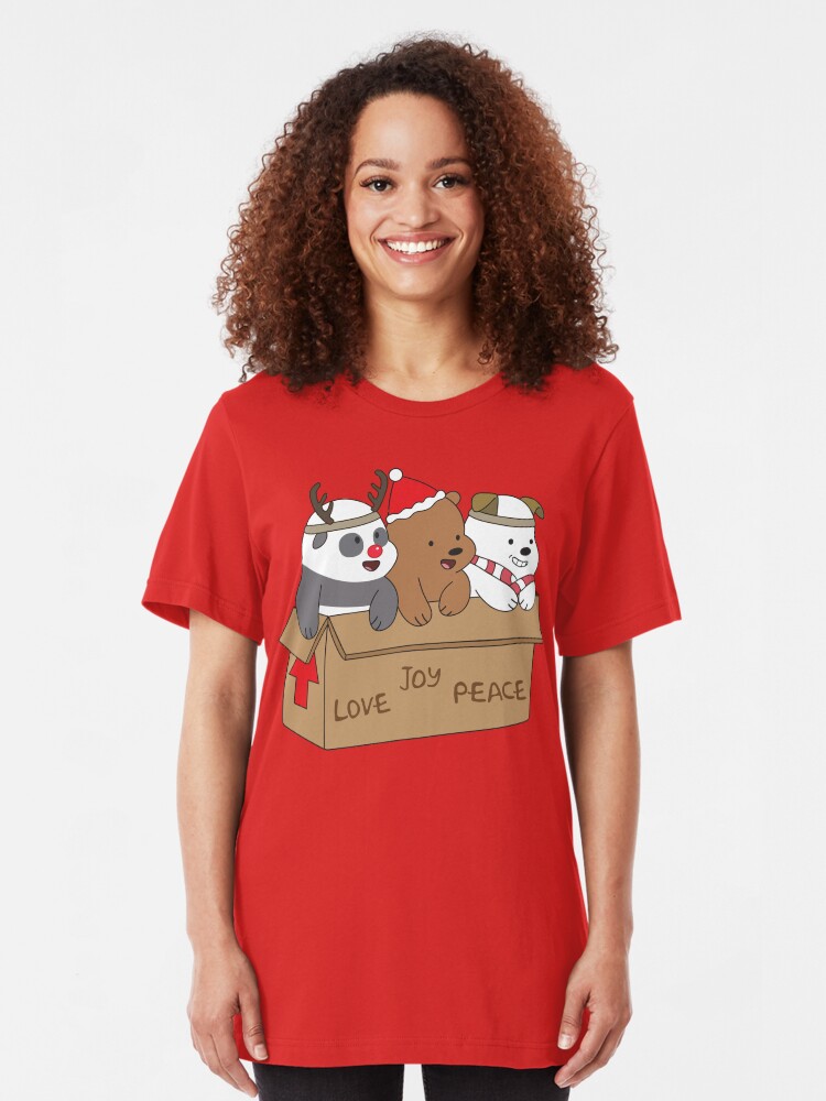 Alternate view of We Bare Bears Love Slim Fit T-Shirt