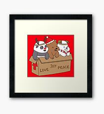 We Bare Bears Love Framed Print