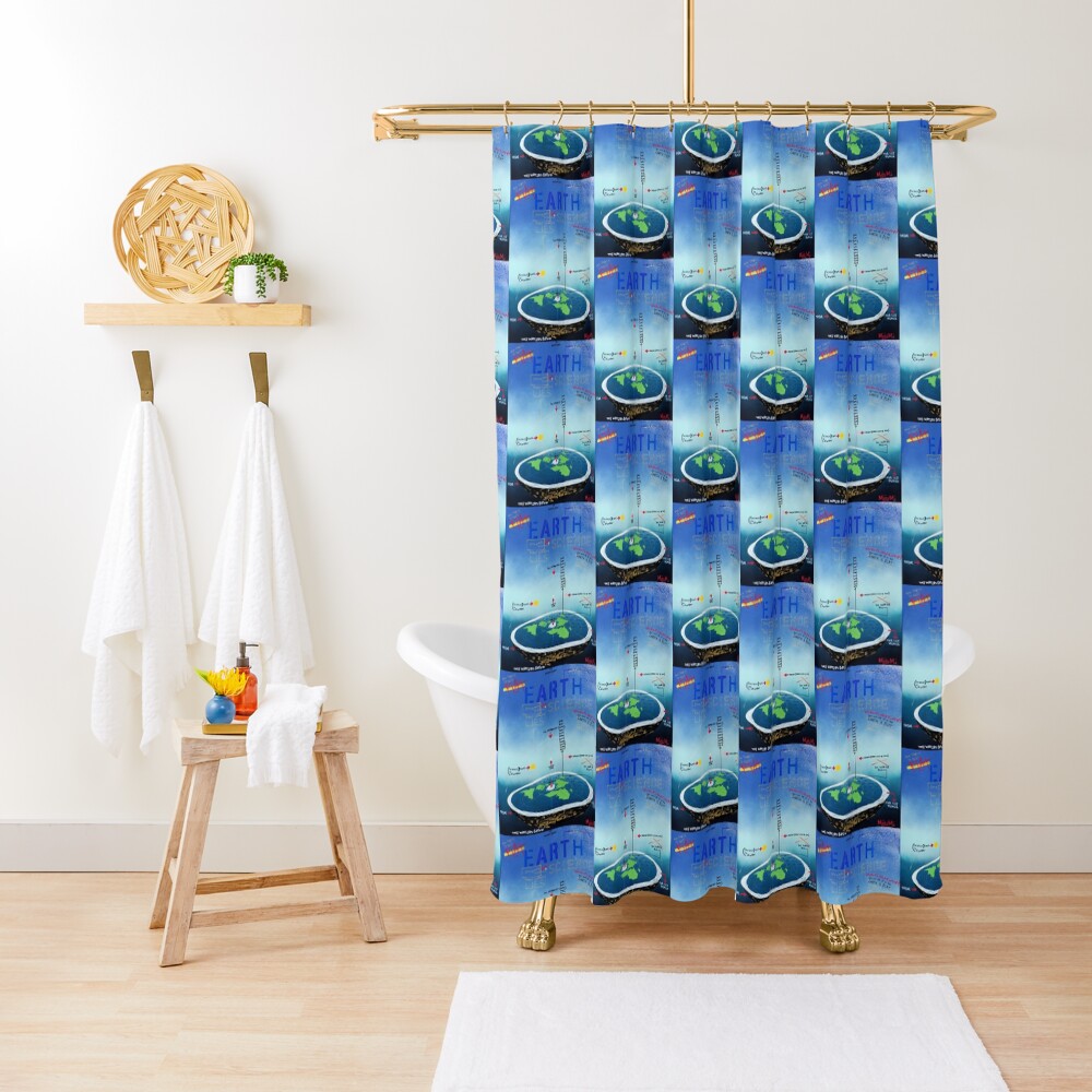 "Flat Earth Bro Science" Shower Curtain for Sale by mijumi Redbubble