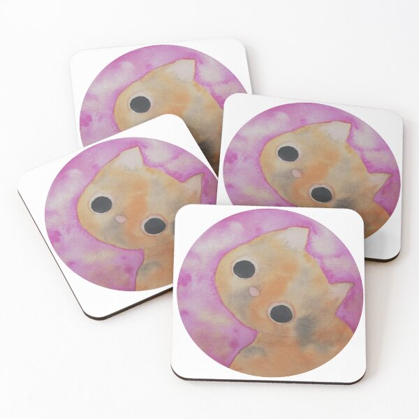 Item preview, Curious Cat with gold splashed twilight sky designed and sold by RosalieReeves.