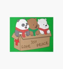 We Bare Bears Love Art Board Print