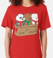 We Bare Bears Love Slim Fit T-Shirt