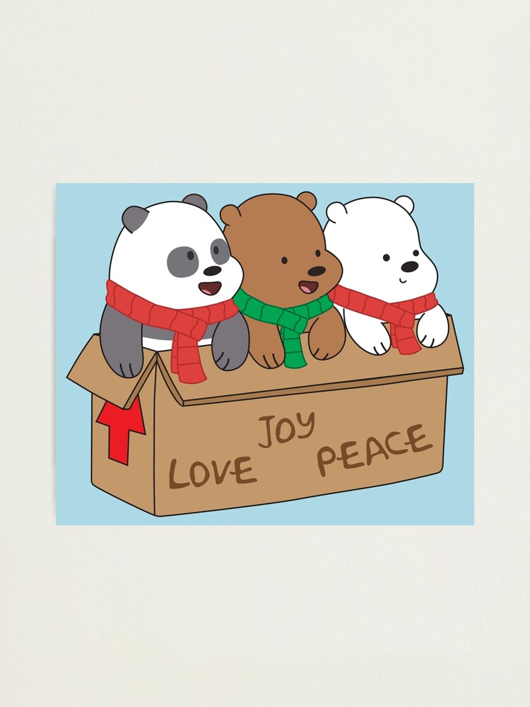Alternate view of We Bare Bears Love Photographic Print