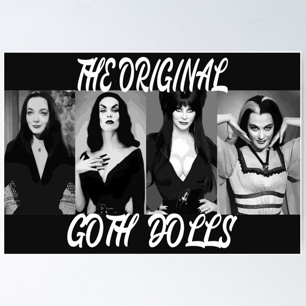 Item preview, The Original Goth Dolls Vampira Morticia Adams Lily Munster Bride of Frankenstein Gothic Halloween  designed and sold by arrowroottees.