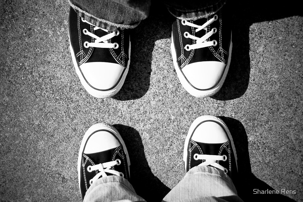 white converse with love heart