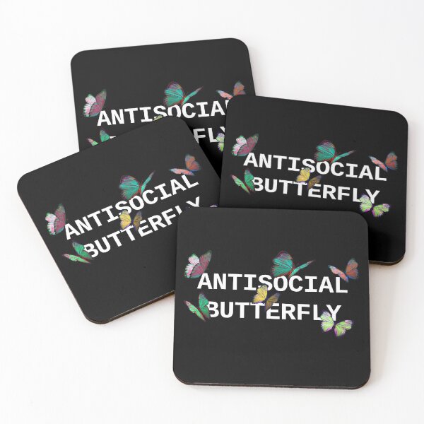Artikelvorschau, ANTISOCIAL BUTTERFLY COLORFUL WHITE entworfen und verkauft von CharlieCreator.