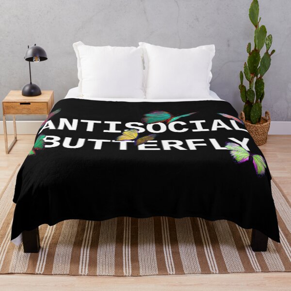 Item preview, ANTISOCIAL BUTTERFLY COLORFUL WHITE designed and sold by CharlieCreator.