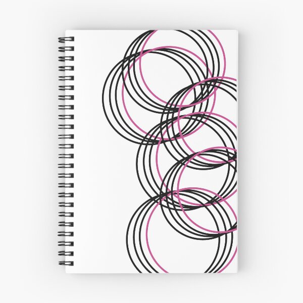 Item preview, abstract circle balck and pink designed and sold by CREATINERY.