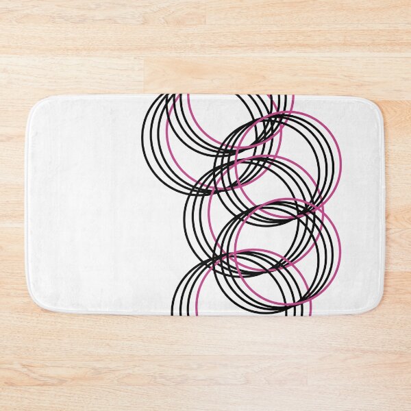 Item preview, abstract circle balck and pink designed and sold by CREATINERY.