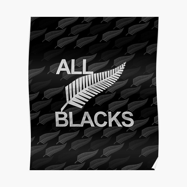 NEW ZEALAND RUGBY SILVER FERN ALL BLACKS POSTER 91 x 61 cm 36" x 24" 