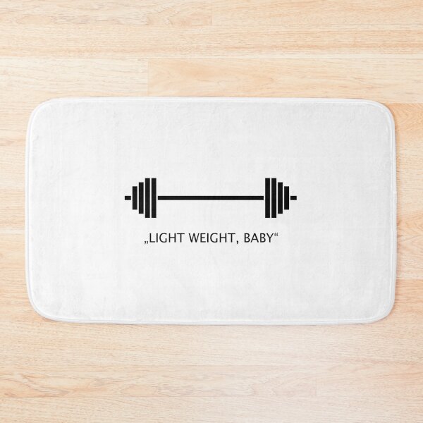 Item preview, Barbell with weights underneath "light weight, baby" designed and sold by JEprint.