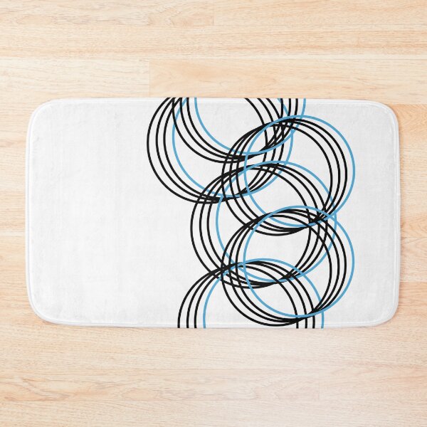 Item preview, abstract circle balck and blue designed and sold by CREATINERY.