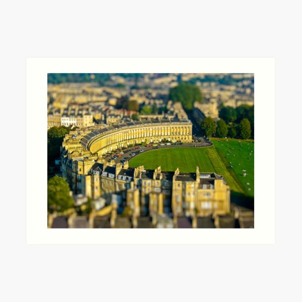Royal Crescent - Aerial Image of Bath, Somerset, UK Art Print