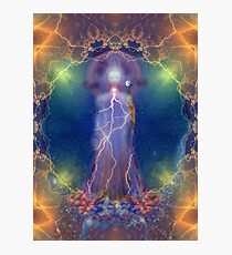Quan Yin and the silent song of the lightning white rose of wisdom Photographic Print