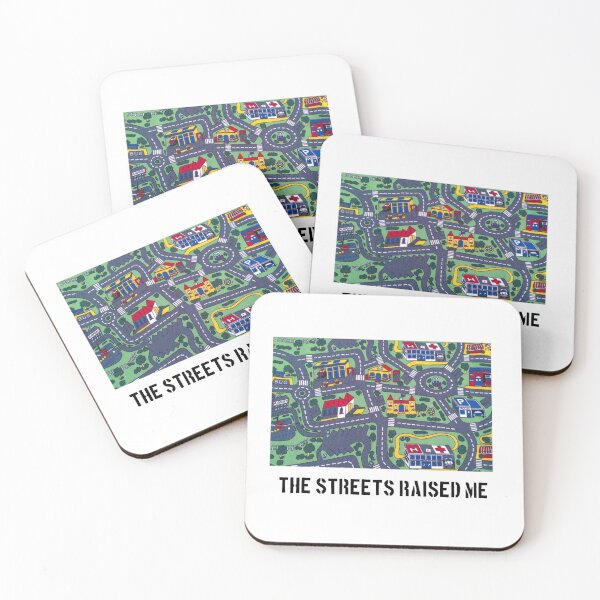 Item preview, The streets raised me. Retro roads playmat designed and sold by qlobba.